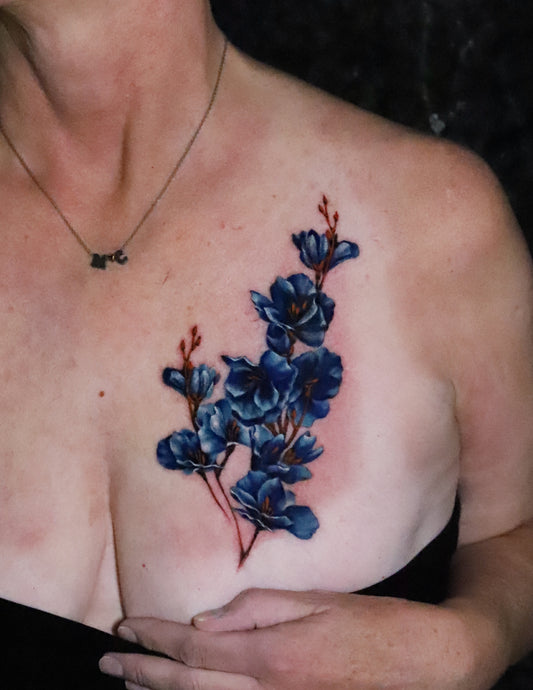 Cover up: blue flowers