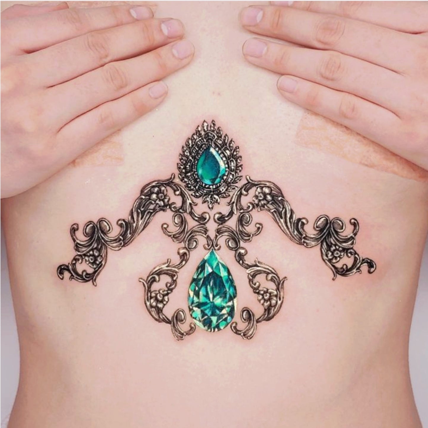 Underbust Jewel Tattoo