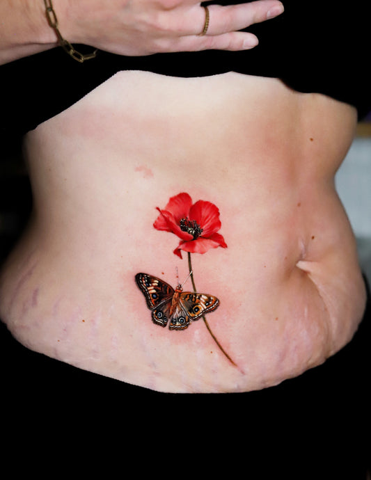 Poppy and Buckeye Butterfly