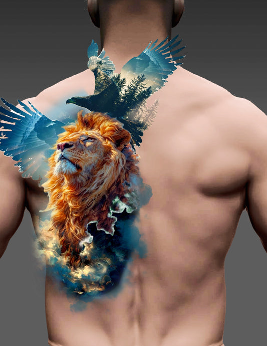 Lion and eagle